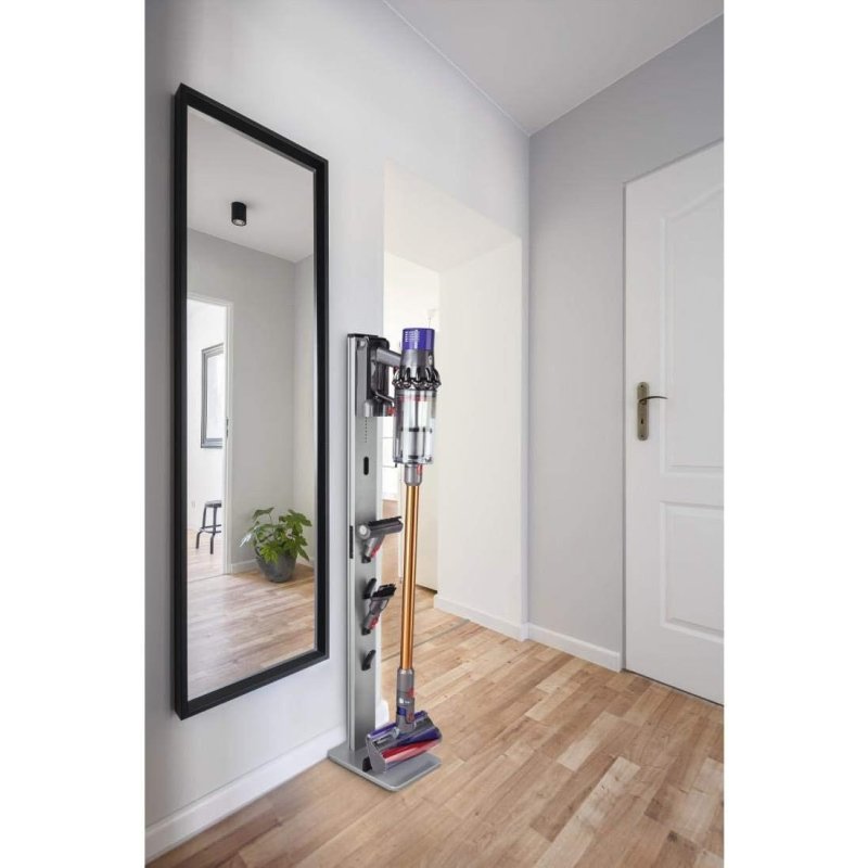 Xavax 110235 Stalak za Bežični Usisivač 128cm – Aluminijum, Dyson/Bosch/AEG, Bez Bušenja
