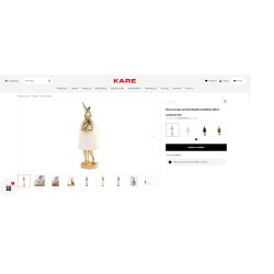 KARE Animal Rabbit Gold/bela 68 cm – polomljene noge