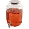 HOME DECO FACTORY Saveur et Dégustation Stakleni Dispenser 8L sa Slavinom – Retro, Metalni Poklopac