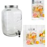 HOME DECO FACTORY Saveur et Dégustation Stakleni Dispenser 8L sa Slavinom – Retro, Metalni Poklopac