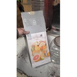 HOME DECO FACTORY Saveur et Dégustation Stakleni Dispenser 8L sa Slavinom – Retro, Metalni Poklopac