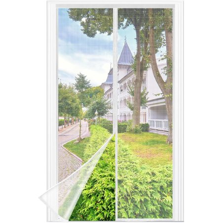 Bela Berssen magnetna mreža za balkonska vrata dimenzija 105 x 210 cm sa čičak trakom i magnetnim zatvaranjem