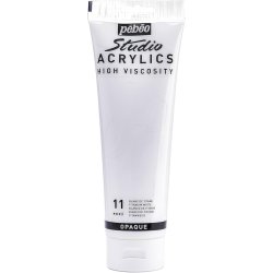 Pébéo Studio Acrylics akrilna boja Titanium White 250 ml u beloj nijansi