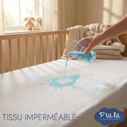 P'tit lit pamučna nepromočiva zaštita za bebi dušek 60x120 cm sa tretmanom protiv grinja
