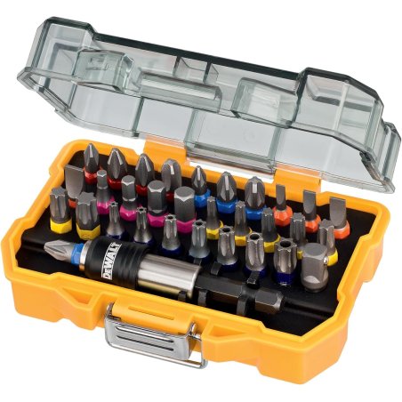DeWALT DT7969-QZ set od 32 bita za šrafljenje u žuto-crnoj kutiji sa providnim poklopcem