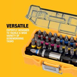 DeWALT DT7969-QZ set od 32 bita za šrafljenje u žuto-crnoj kutiji sa providnim poklopcem