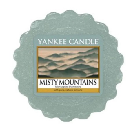 Zeleni Yankee Candle Misty Mountains mirisni vosak tart od 22 grama u obliku cvetnog kolačića za aroma lampe