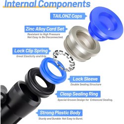 Set od 19 brzih pneumatskih push-in T-konektora redukcija 8mm na 6mm