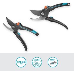 Gardena PremiumCut Pro crno-plave bypass makaze za orezivanje svežih grana do 24 mm