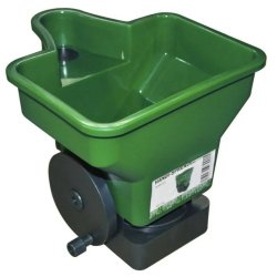 Zeleni ručni posipač sa ručicom za sejanje trave, đubriva i posipanje soli zapremine 3 kg