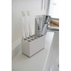 Beli Yamazaki Mist stalak minimalističkog dizajna za odlaganje do šest četkica za zube