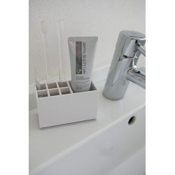 Beli Yamazaki Mist stalak minimalističkog dizajna za odlaganje do šest četkica za zube