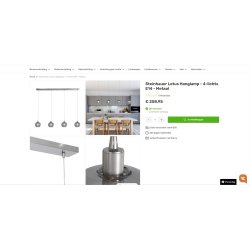 Premium holandska visilica sa 4 kugle Steinhauer Lotus 1900ST brušeni čelik i zatamnjeno staklo