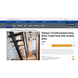 Crna Steinhauer Bollique 3123ZW visilica sa tri kugle od dimljenog stakla i okruglom plafonskom bazom