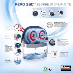 Rubson AERO 360 aparat za sakupljanje vlage sa jednom dopunom od 450g