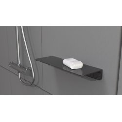 Antracit tamno siva Schütte polica za kupatilo i tuš kabinu dimenzija 35x12.5 cm