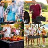 Set alata za roštilj od nerđajućeg čelika od 11 delova u crnoj prenosivoj torbici