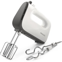 Beli Philips HR3741 ručni mikser sa kukama za testo i oštećenom metlicom