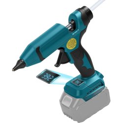 Roadtime bežični pištolj za topli lepak plavo-crne boje sa digitalnim ekranom za Makita 18V baterije