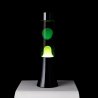 Zelena Fisura lava lampa mini 39.5cm sa hromiranom bazom i staklenim cilindrom