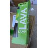 Zelena retro Fisura lava lampa sa hromiranim postoljem