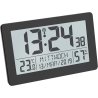 TFA Dostmann digitalni zidni sat 60.2557.01 crni sa displejom za temperaturu i vlažnost 206x130 mm