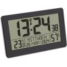 TFA Dostmann digitalni zidni sat 60.2557.01 crni sa displejom za temperaturu i vlažnost 206x130 mm