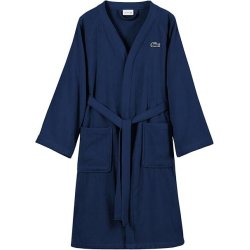 Lacoste Classic Piqué teget pamučni ogrtač one size uniseks sa krokodilovim logom