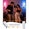 LuminexDesigns MW2121 set od dve zlatne zidne lampe sa belim abažurima bez sijalica