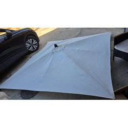 Swing & Harmonie LEDU 3x3 kvadratni bočni suncobran sa solarnim modulom i LED osvetljenjem, outlet stanje
