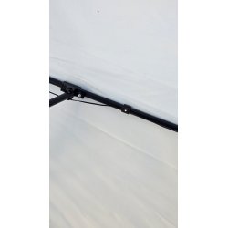 Swing & Harmonie LEDU 3x3 kvadratni krem bočni suncobran sa LED osvetljenjem i solarnim modulom