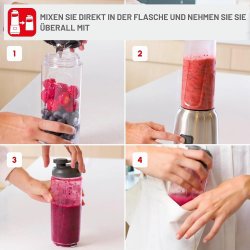 Moulinex Mix & Move LM15FD10 mini blender 300W sa dve Tritan boce od 600 ml i odvojivim noževima