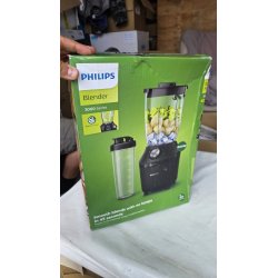 Crni Philips ProBlend Crush blender sa staklenom posudom od 2L i prenosnom flašicom
