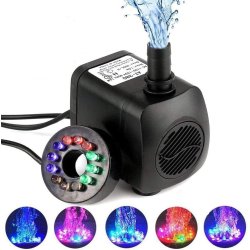 Shineus potapajuća vodena pumpa za fontane i akvarijume sa 12 LED sijalica u boji