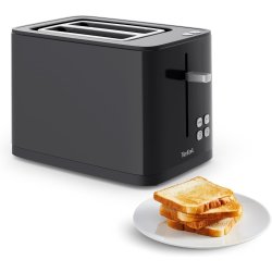 Crni Tefal Smart'n Light toster sa digitalnim ekranom i oštećenom donjom plastikom