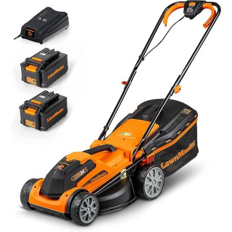 LawnMaster MX 24V akumulatorska kosilica sa zadnjim valjkom, dve baterije i punjačem
