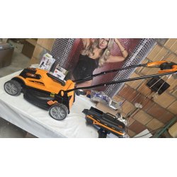 LawnMaster MX 24V akumulatorska kosilica sa zadnjim valjkom, dve baterije i punjačem