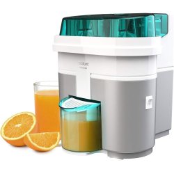 Bela Cecotec EssentialVita Twice White električna cediljka za citruse sa duplom glavom i posudom od 500 ml