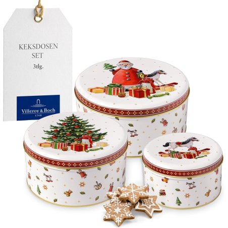 Villeroy & Boch Winter Collage trodelni set limenih kutija za kekse sa prazničnim motivima