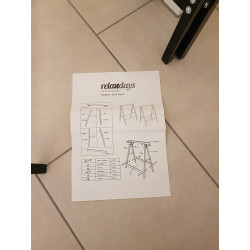 Relaxdays Set od 2 Sklopiva Čelična Postolja – Crna | Outlet BGD