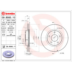 BREMBO Kočioni Disk 09.B565.11 Set od 2 – Nissan | Outlet BGD