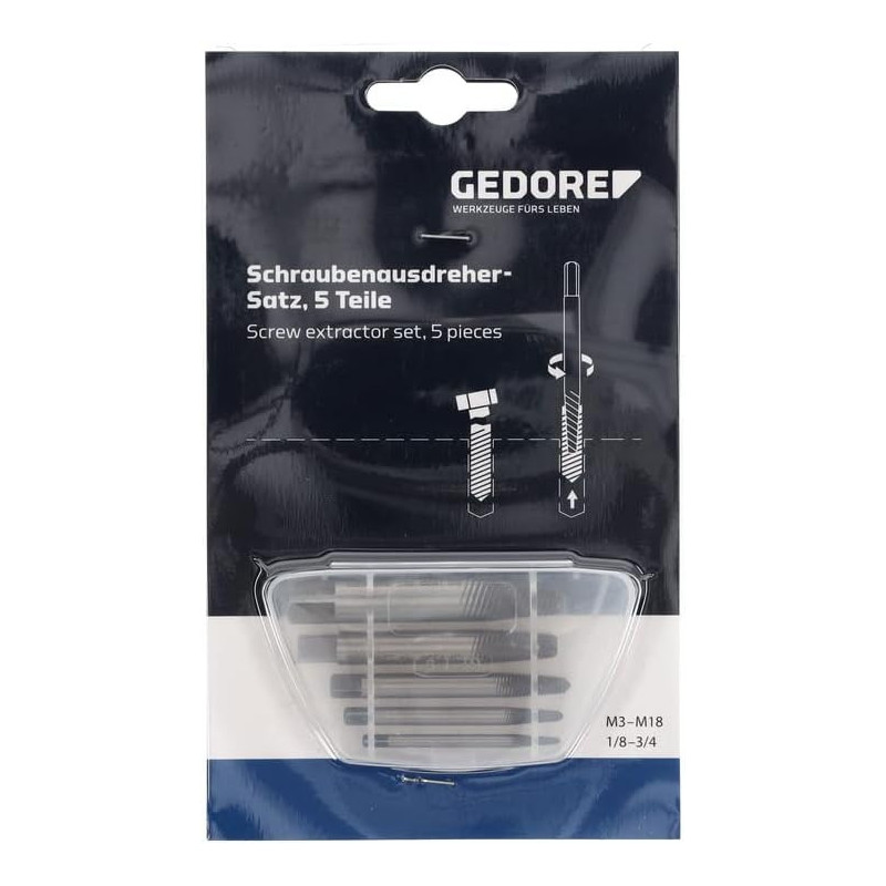 Gedore 8551-55 Set Ekstraktora Vijaka M3-M24 – TLG, 8551 S-005 | Outlet BGD