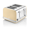 Swan Retro Toster za 4 Parčeta 1600W – Krem | Outlet BGD
