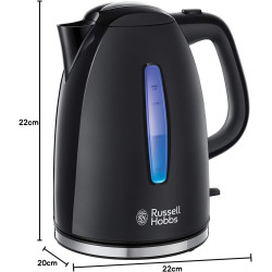 Crni Russell Hobbs Textures Plus 22591-70 električni bokal ketler zapremine 1.7 l